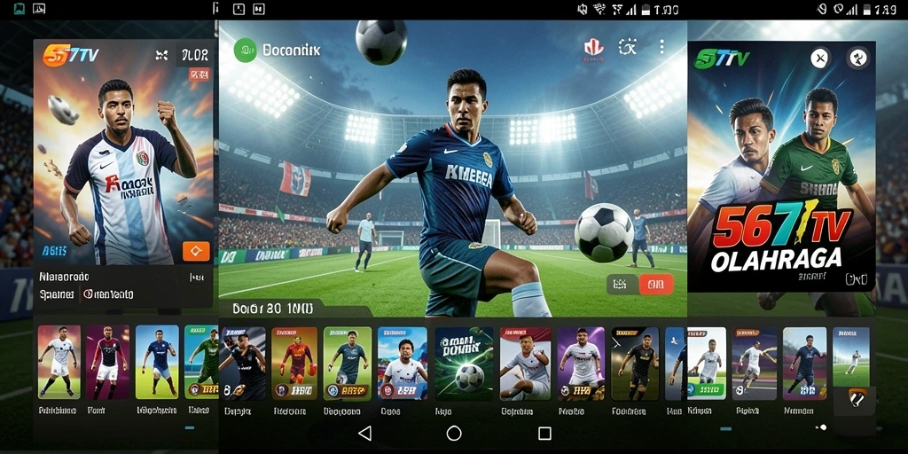 Tampilan screenshot 567TV menampilkan momen seru olahraga langsung.