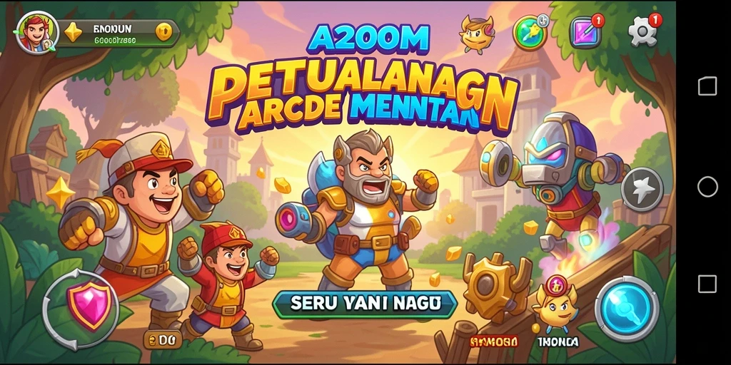 Tampilan gameplay seru di A200M dengan berbagai tantangan menarik.