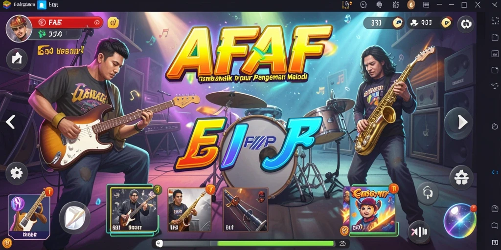 Tampilan gameplay <strong>AFAF</strong> yang seru dan interaktif dalam permainan musik.