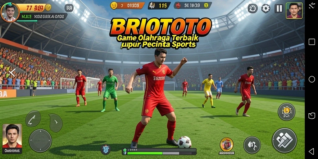 Tampilan gameplay seru BRIOTOTO dalam berbagai mode olahraga.