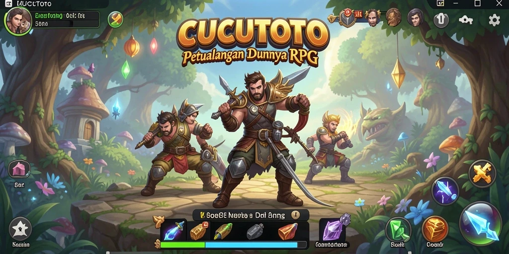 Screenshot gameplay <strong>CUCUTOTO</strong> menampilkan aksi seru dalam pertarungan RPG.