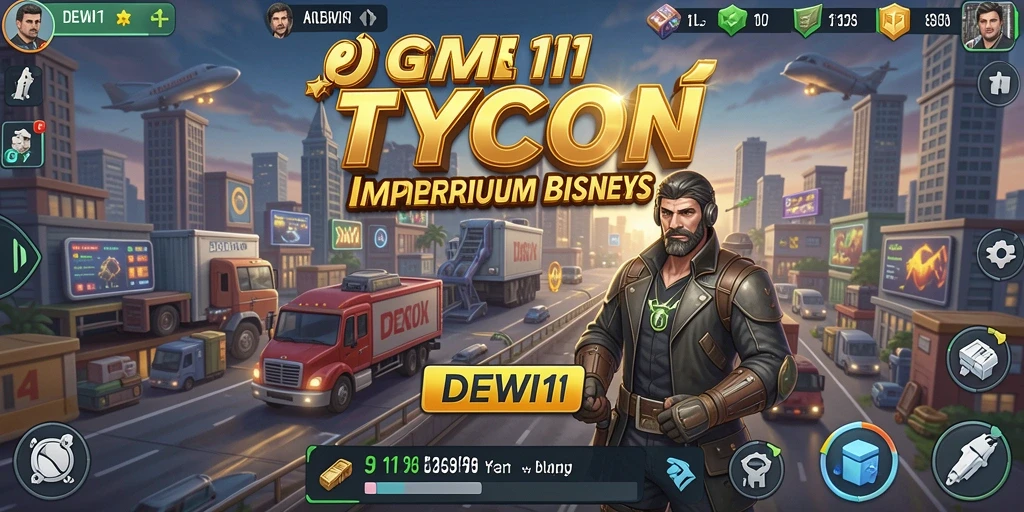 Tampilan menarik gameplay DEWI11 yang seru dalam membangun bisnis.