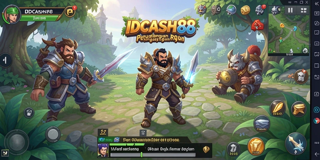 Gameplay RPG IDCASH88 penuh aksi dan petualangan.