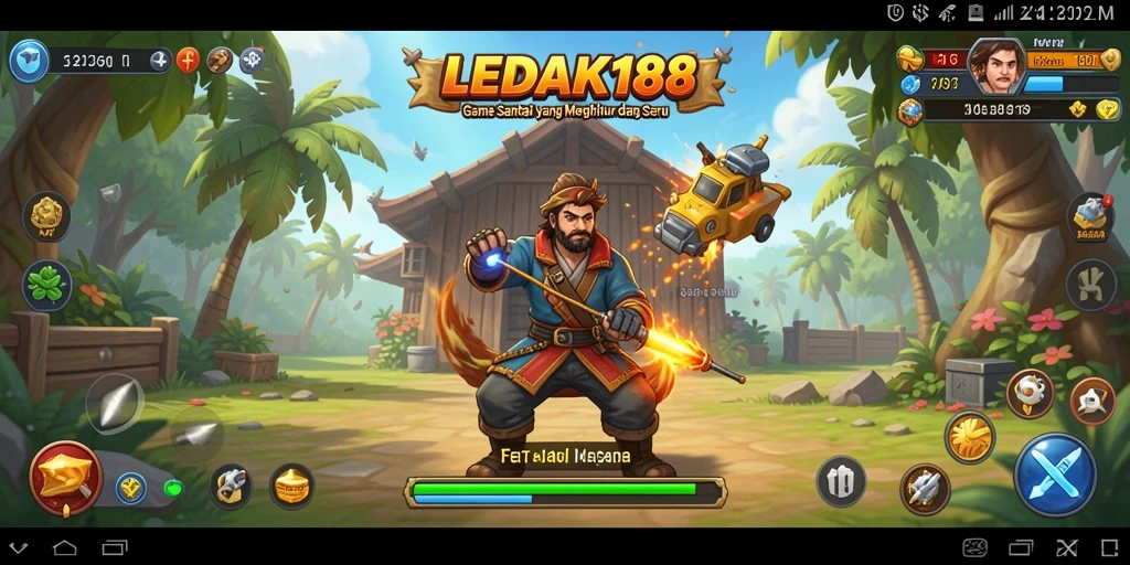 Tampilan gameplay LEDAK188 yang menarik dan penuh warna.