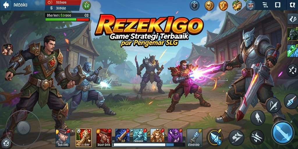 Screenshot gameplay REZEKIGO menampilkan pertempuran yang intens dan manajemen sumber daya.