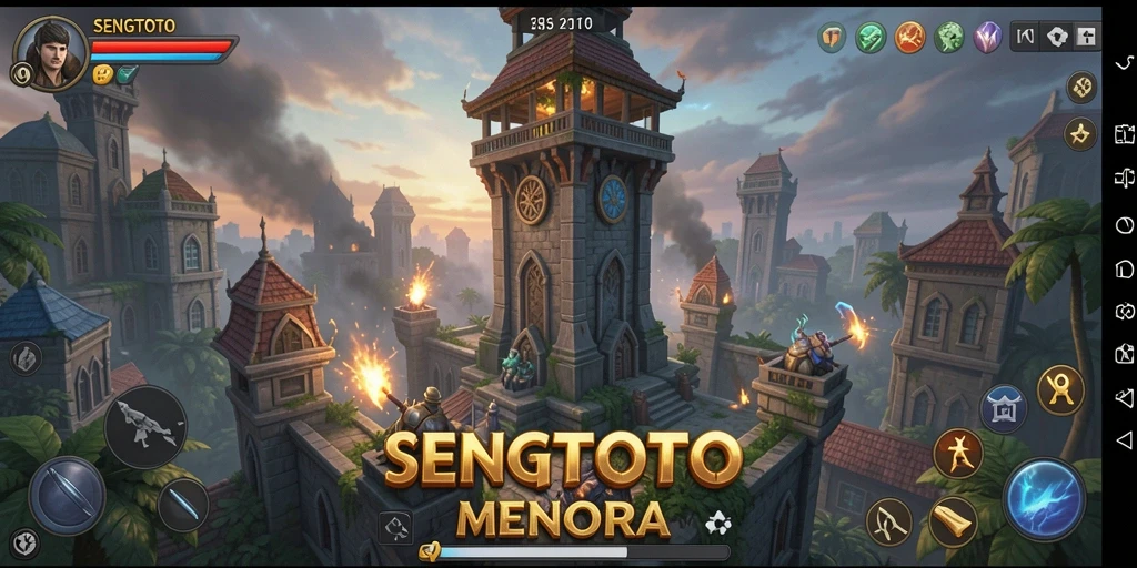Tampilan gameplay menara pertahanan yang menegangkan di SENGTOTO.