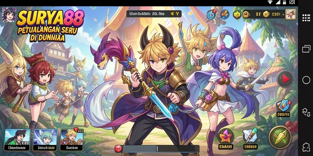 Screenshot menunjukkan aksi seru dalam petualangan Anime.