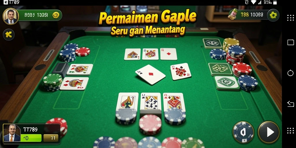 Tampilan gameplay seru Gaple pada TT789 yang penuh strategi.