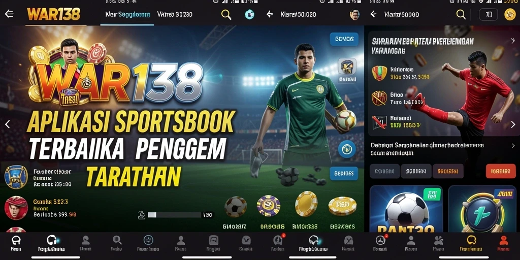Tampilan screenshot <strong>WAR138</strong> yang menunjukkan antarmuka taruhan olahraga yang interaktif.
