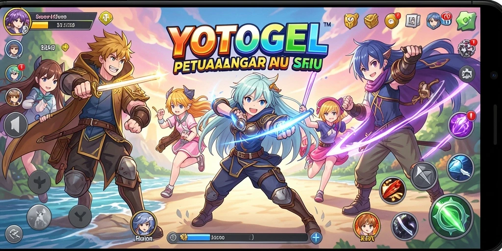 Tampilan gameplay menarik YOTOGEL dengan karakter anime.